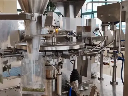 Efficient Packaging for Grains in Four-Side Seal Pouches